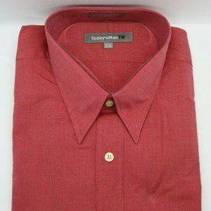 Todays Man Tm Men Classic-Fit Red Long-Sleeve